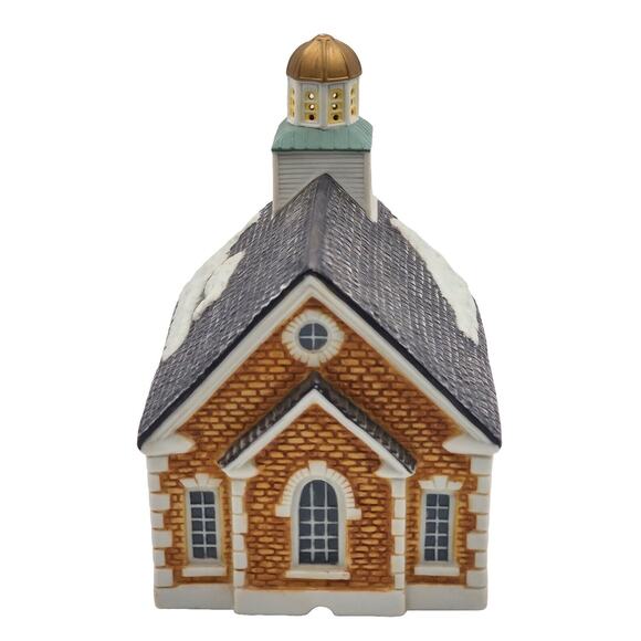 Thomas Kinkade Illuminated Town Hall St. Nicholas Circle Collection VTG 1993 - Picture 13 of 16